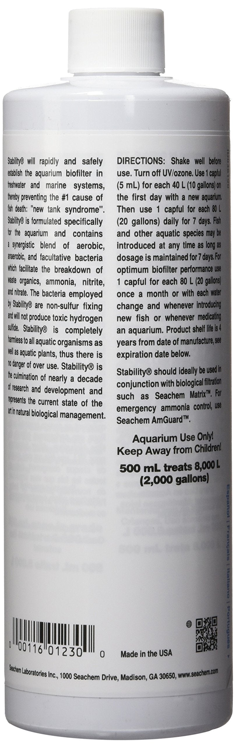 Seachem Stability 500 mL / 17 fl. oz.
