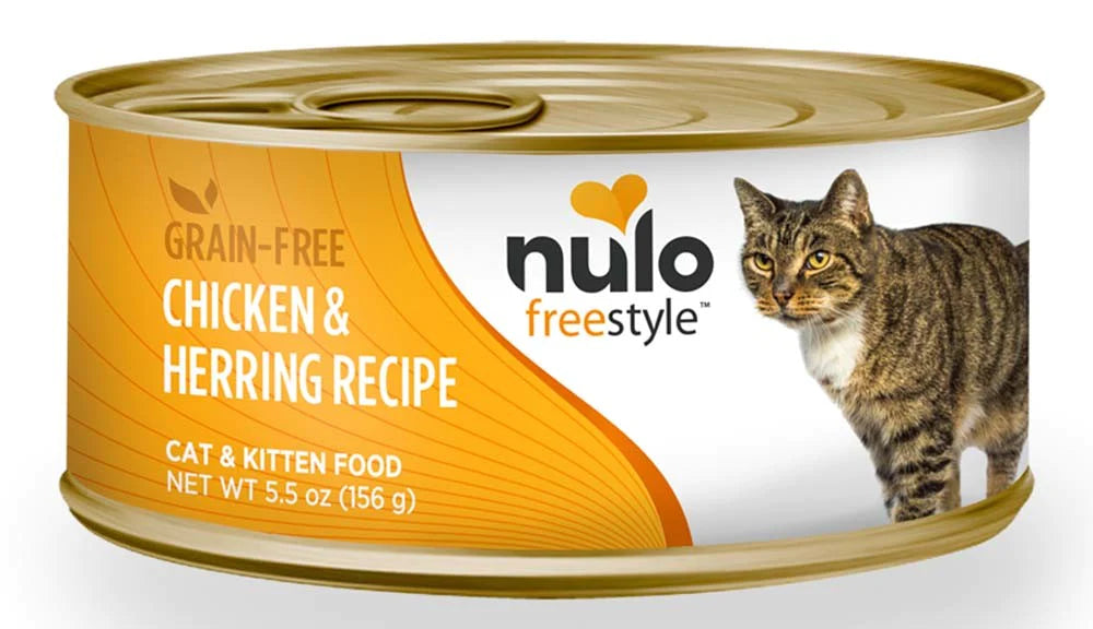 Nulo Freestyle Grain-Free Pate Wet Cat Food Chicken & Herring 24ea/5.5 oz