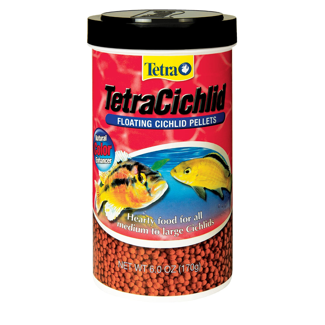 Tetra Cichlid Floating Cichlid Pellets Fish Food, 6 oz