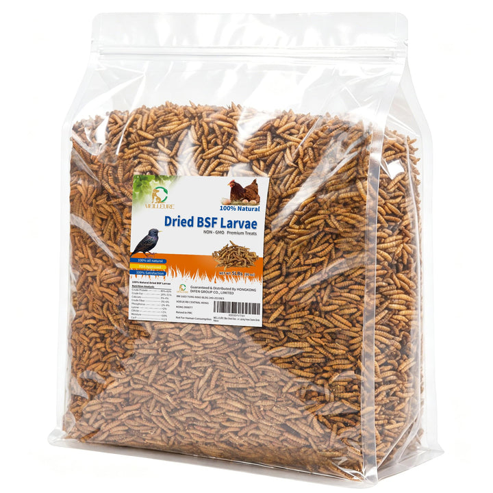 MEILLEURE 5LB Dried Black Soldier Fly Larvae for Laying Hens, Calcium Feed