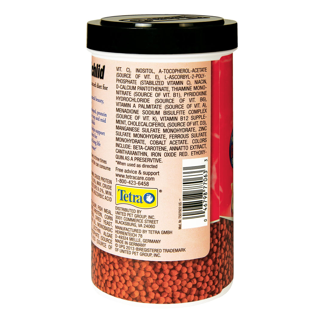 Tetra Cichlid Floating Cichlid Pellets Fish Food, 6 oz