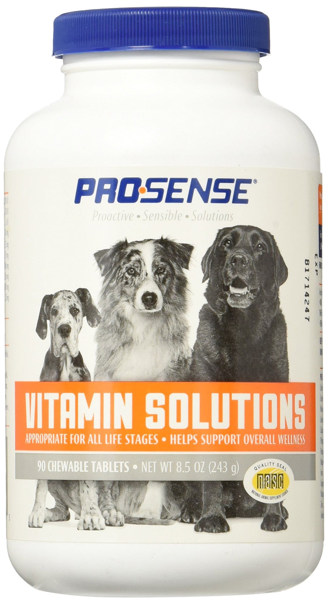 Pro-Sense Vitamin Solutions Dog Multivitamin Chewable Tablets, 90 Count