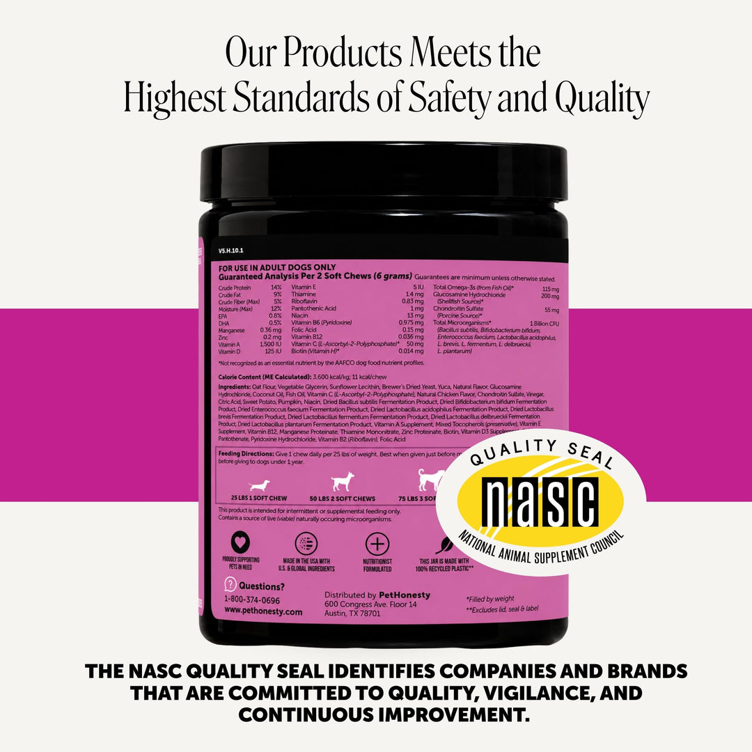 Pet Honesty Vet Recommended 10-in-1 Dog Multivitamin, 90 Ct, Chicken