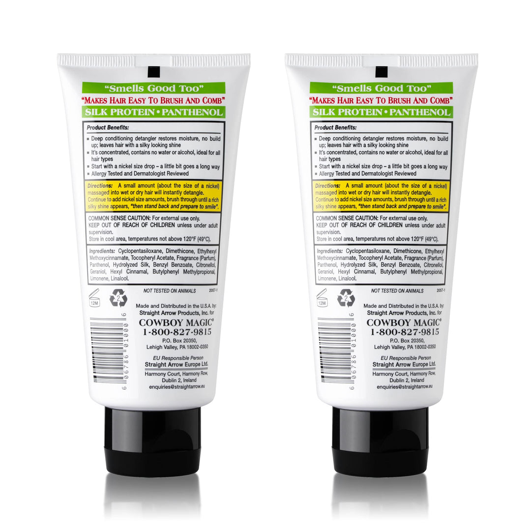Cowboy Magic Detangler &amp; Shine for Horse, 4 oz - 2 Pack Conditioner, White