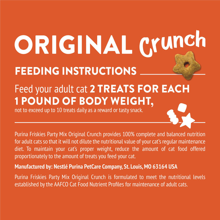 Friskies Purina Party Mix Original Crunch Cat Treats 30 oz Pouch