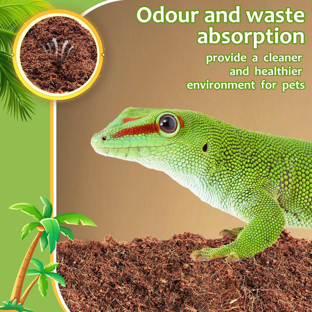 Riare 1 Pack Natural Coconut Fiber Substrate, Coco Coir Reptile Bedding