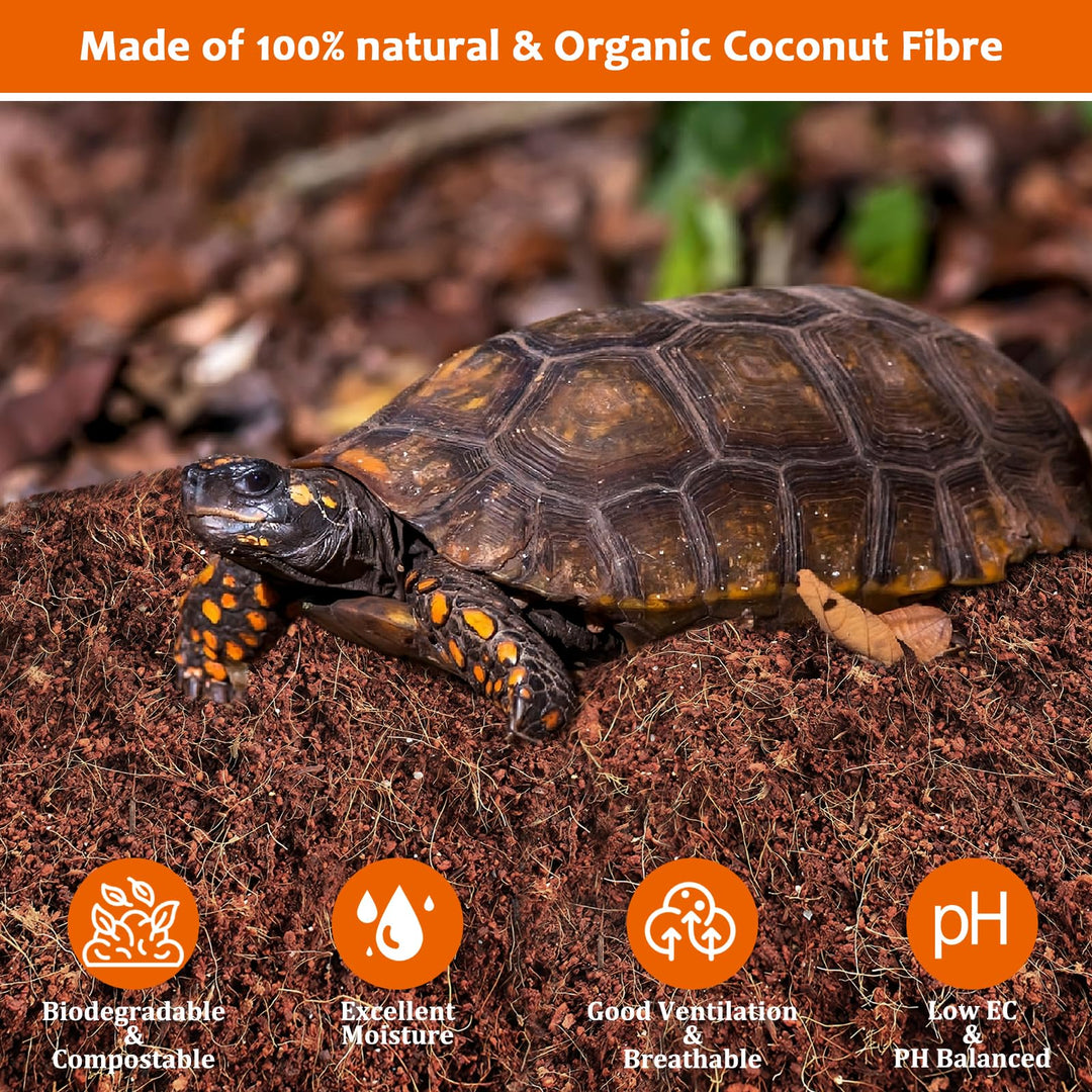 Riare 2 Pack Natural Coconut Fiber Substrate, Coco Coir Reptile Bedding