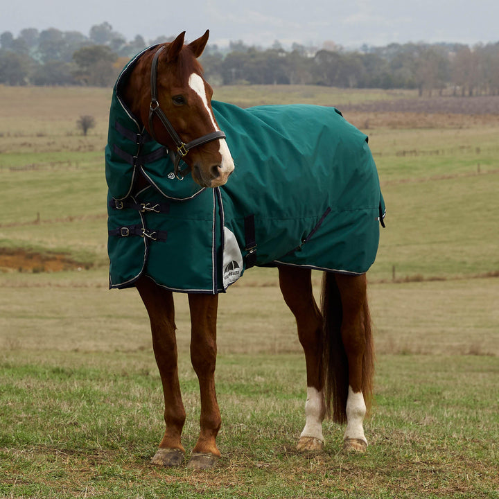 WeatherBeeta ComFiTec Plus Dynamic Turnout Detach-A-Neck 220g, Forest Green/Navy, 78"
