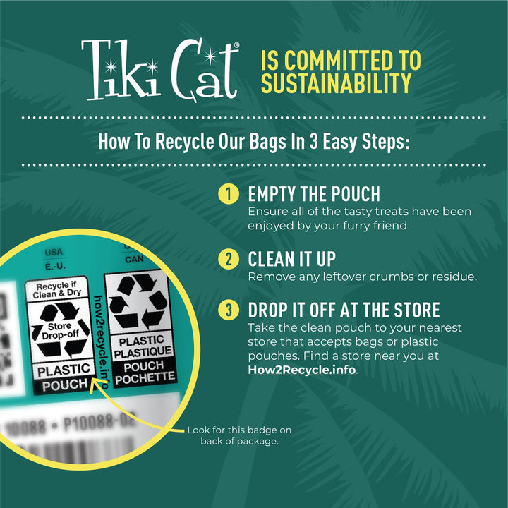 Tiki Cat Soft &amp; Chewy Treats, Tuna Flavor, 3 Calories Per Treat with Grain-Free and No Added Gluten, 6 oz Pouch (Pack of 1)