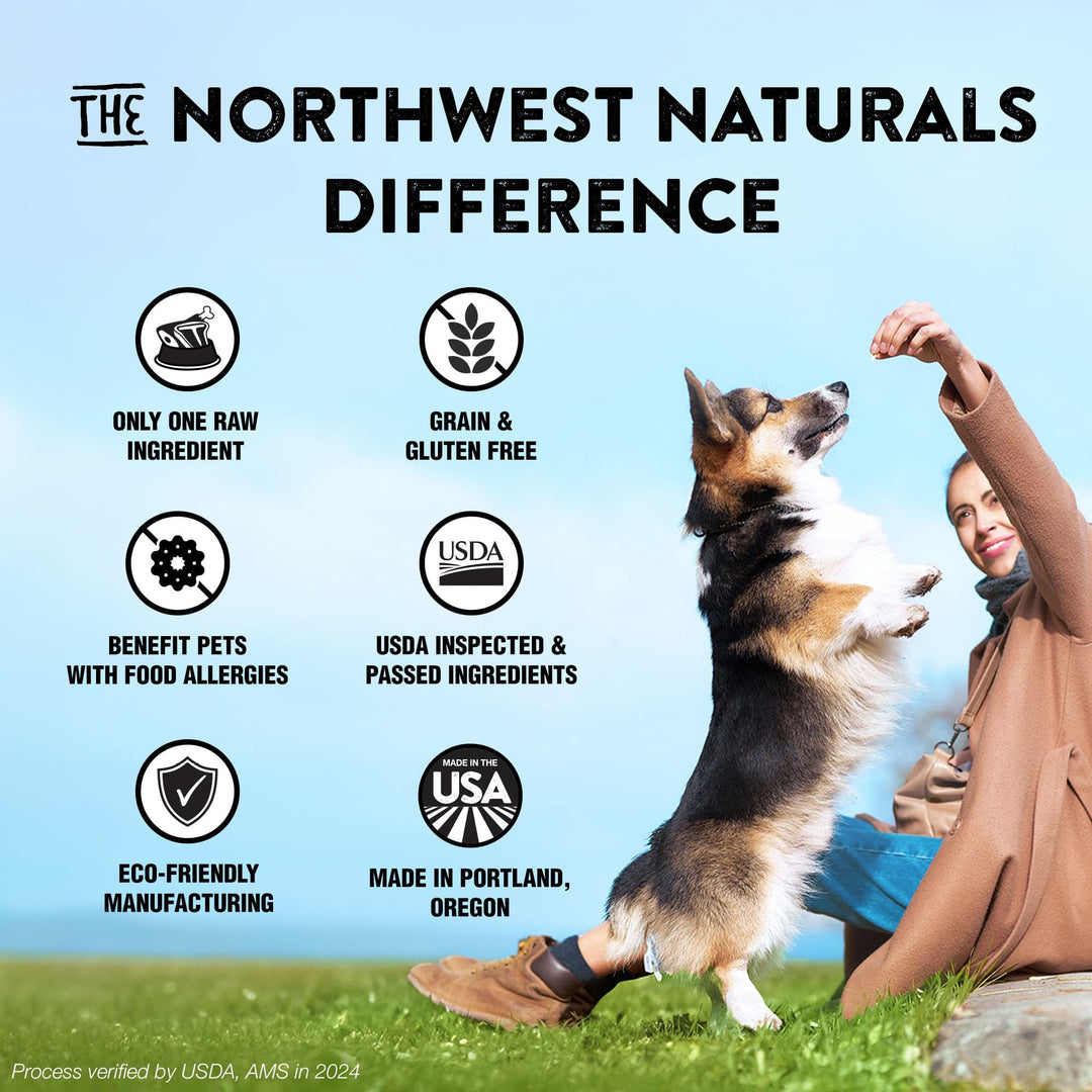 Northwest Naturals Raw Rewards Freeze-Dried Salmon Treats for Dogs and Cats - Bite-Sized Pieces - Healthy, 1 Ingredient, Human Grade Pet Food, All Natural, Proudly Made in USA, 2.5 Oz
