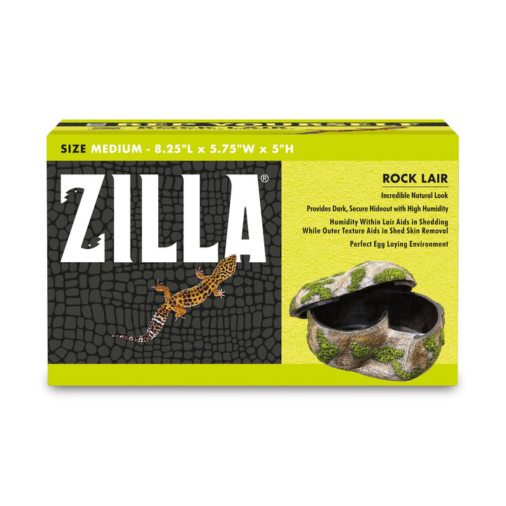 Zilla Rock Lair Naturalistic Hide for Snakes and Lizards, Medium
