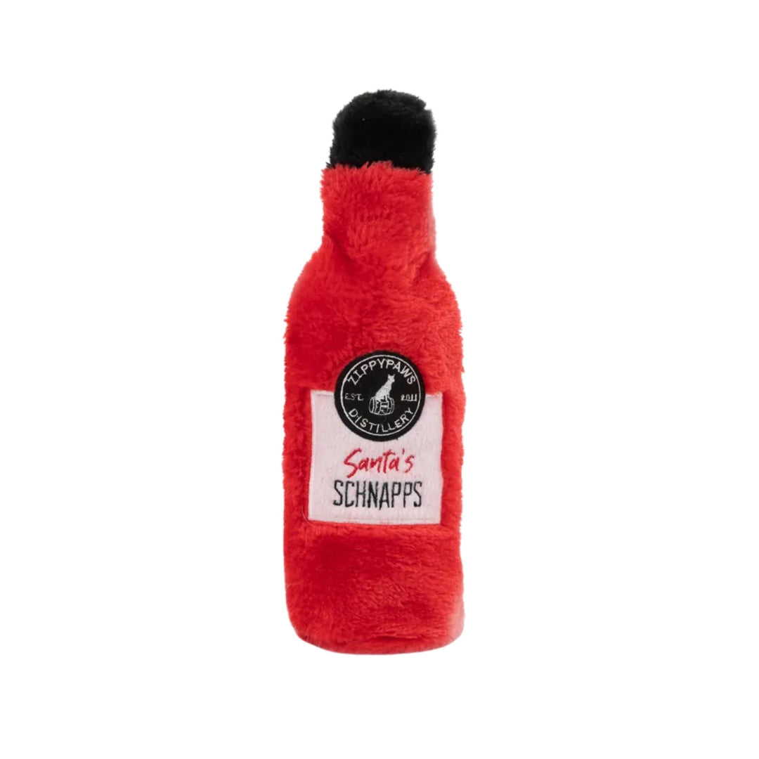 Zippypaws Holiday Crusherz Schnapps Red/Black Medium
