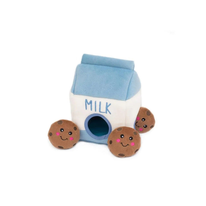 ZippyPaws Zippy Burrow Dog Toy Milk and Cookies, 1ea/MD