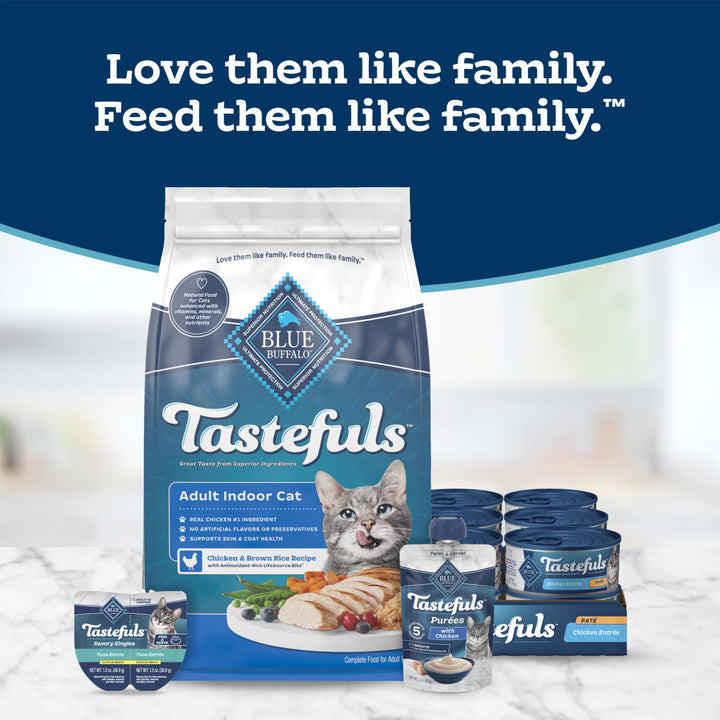 Blue Buffalo Tastefuls Chicken Adult Indoor Dry Cat Food, 15 lb
