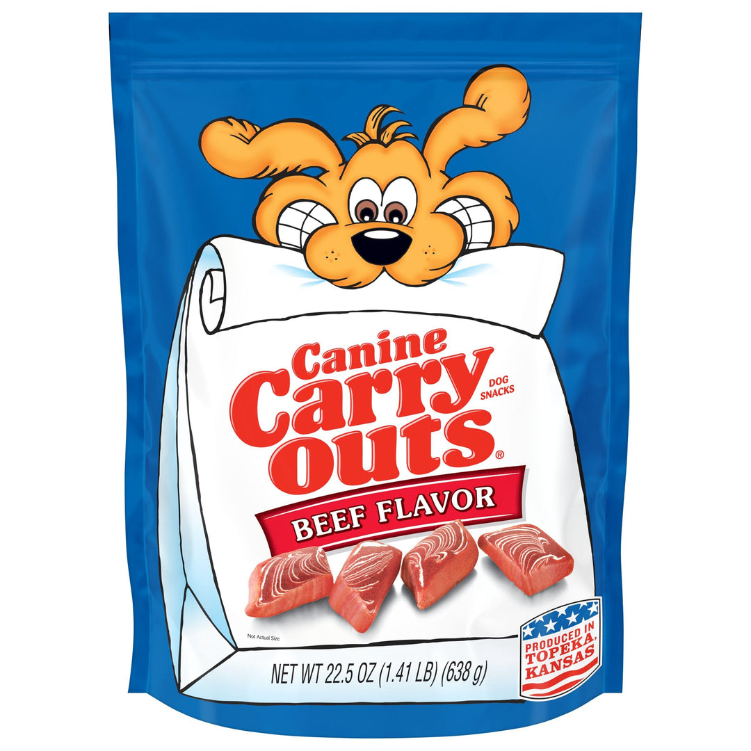 Canine Carry Outs Beef Flavor Dog Treats, 22.5 oz Bag