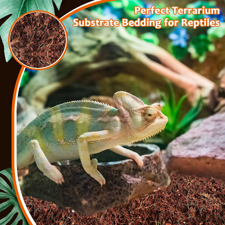 Riare 2 Pack Natural Coconut Fiber Substrate, Coco Coir Reptile Bedding