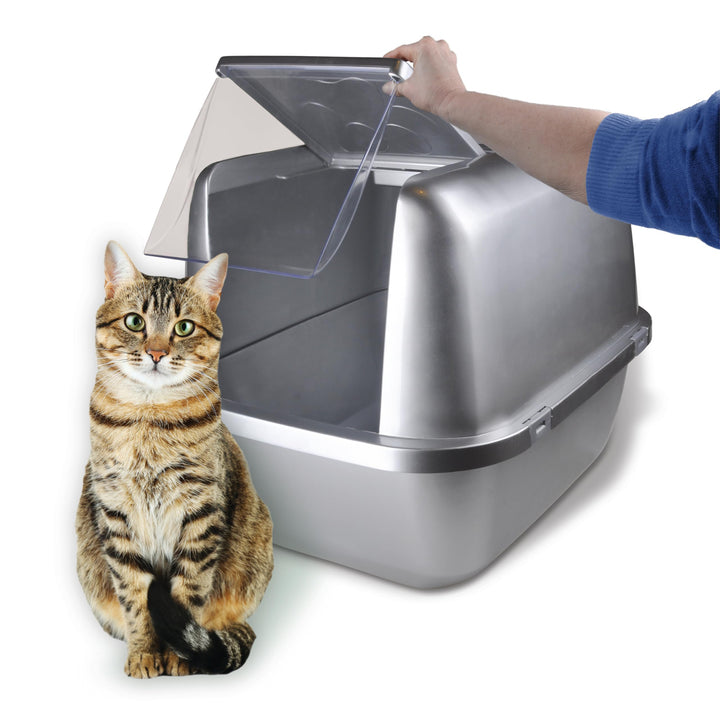 Van Ness Pets EZ Clean Jumbo Covered Cat Litter Box with Flip Top Odor Door Lid