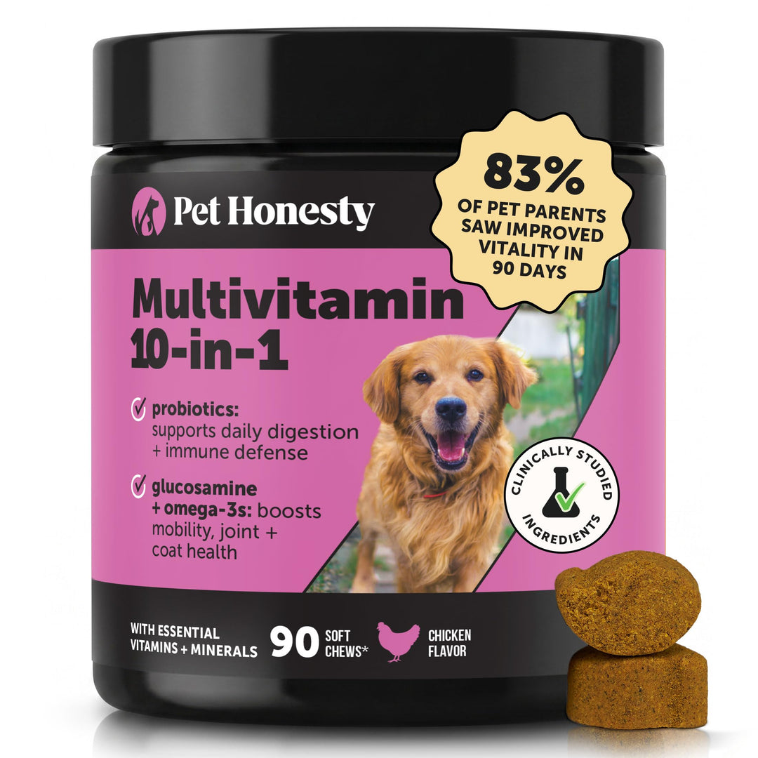 Pet Honesty Vet Recommended 10-in-1 Dog Multivitamin, 90 Ct, Chicken