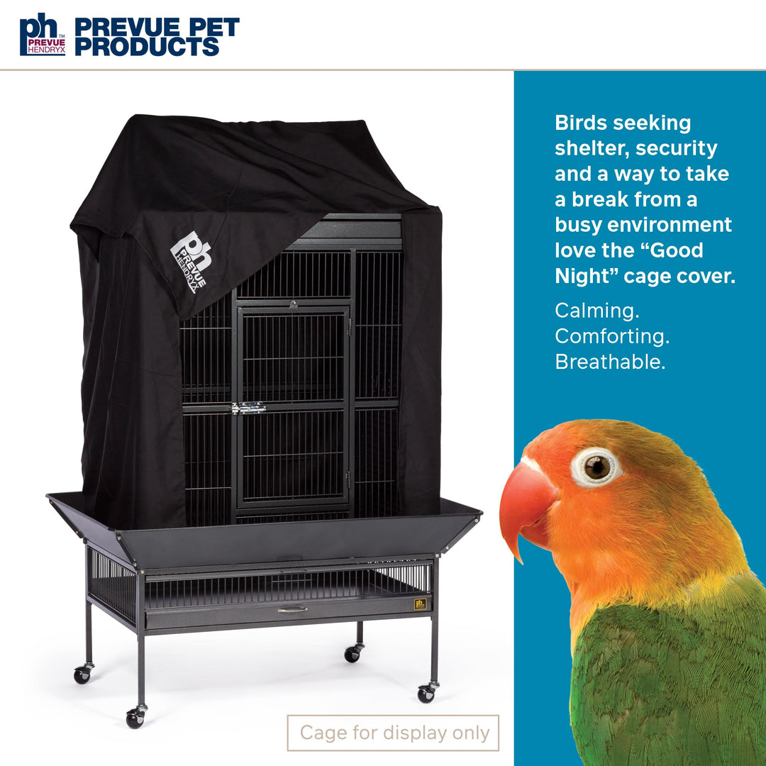 Prevue Pet Products Large Playtop Bird Cage Cover - Black, Size Large