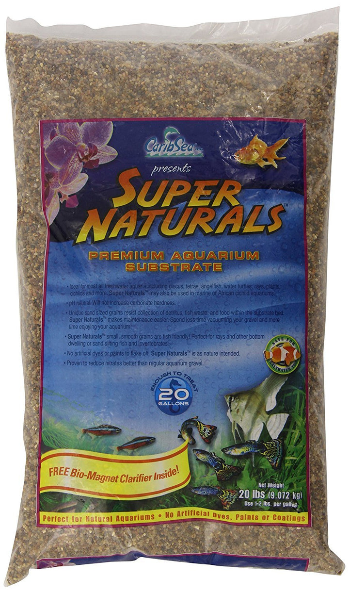 CaribSea SuperNaturals Peace River - 20 lb - Natural Aquarium Substrate for Freshwater Aquariums, Enhances Aquascaping &amp; Promotes Healthy Aquatic Habitat