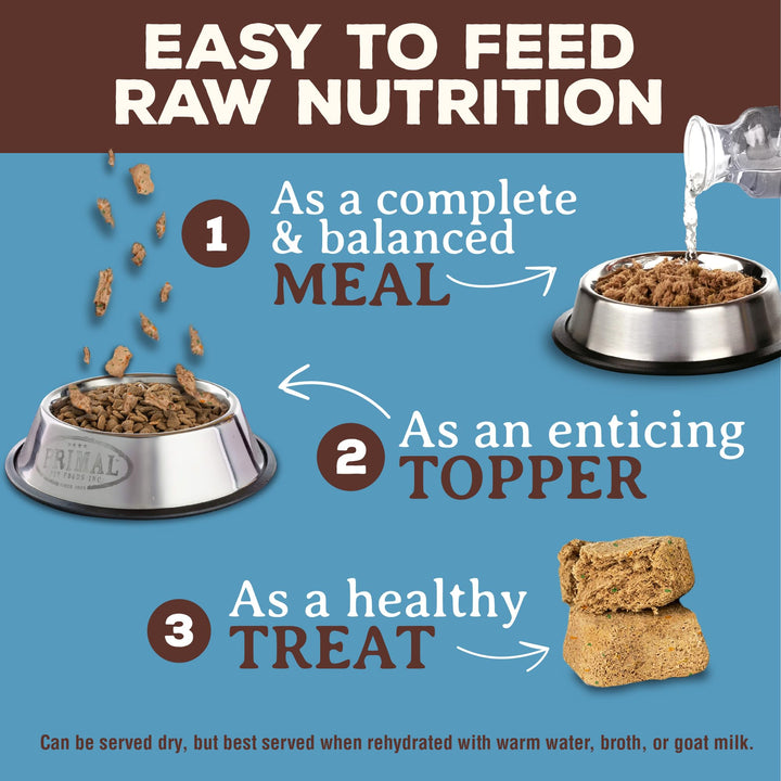 Primal Freeze Dried Raw Cat Food Nuggets, Rabbit, 14 oz
