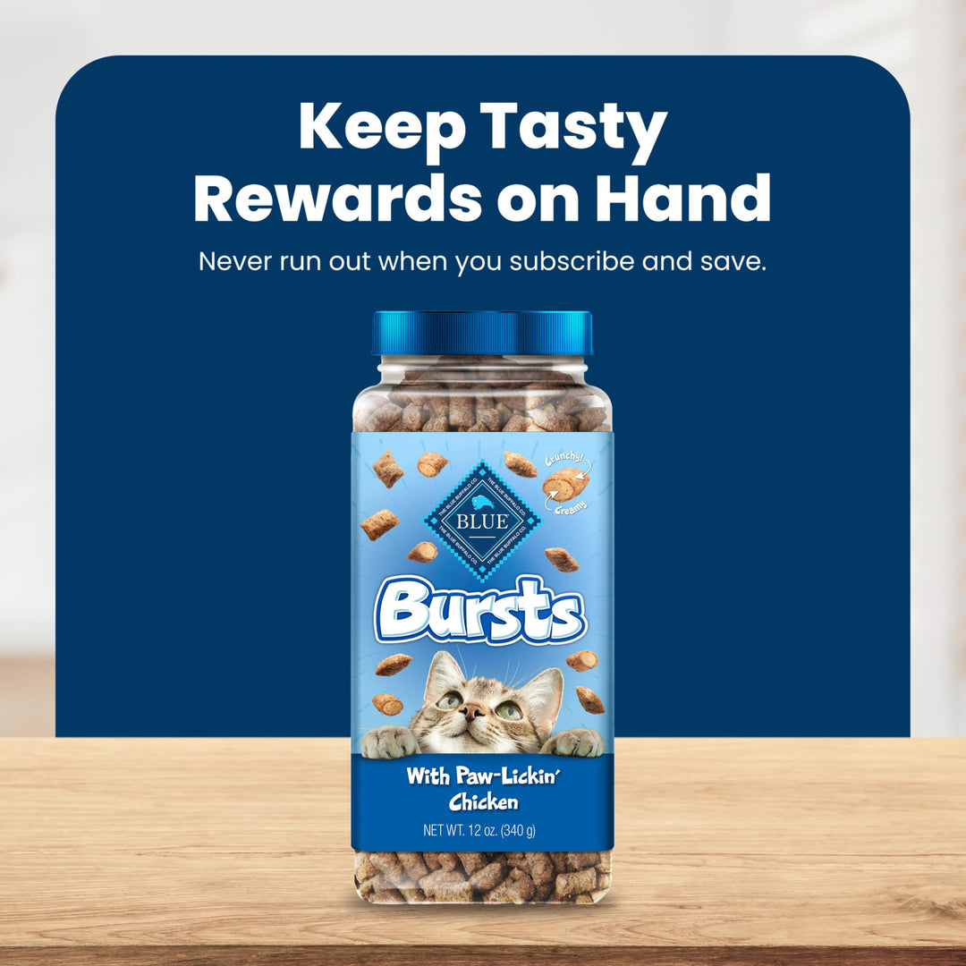 Blue Buffalo Bursts Chicken Crunchy &amp; Creamy Cat Treats, 12 oz