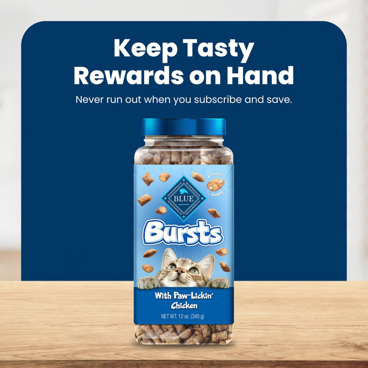 Blue Buffalo Bursts Chicken Crunchy &amp; Creamy Cat Treats, 12 oz