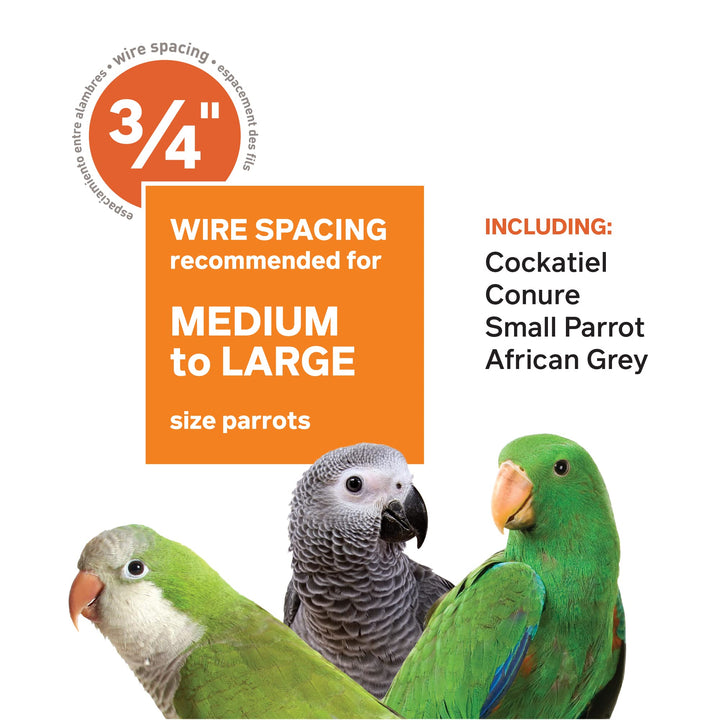 Prevue Pet Products Wrought Iron Select Bird Cage - L, Black Hammertone