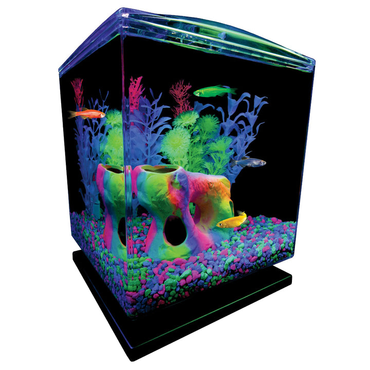 GloFish Aquarium Gravel, Pink, Green &amp; Blue Mix, 5 lbs