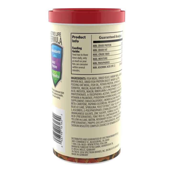 TetraColor Tropical Flakes Color Boosting Fish Food, 7.06 oz