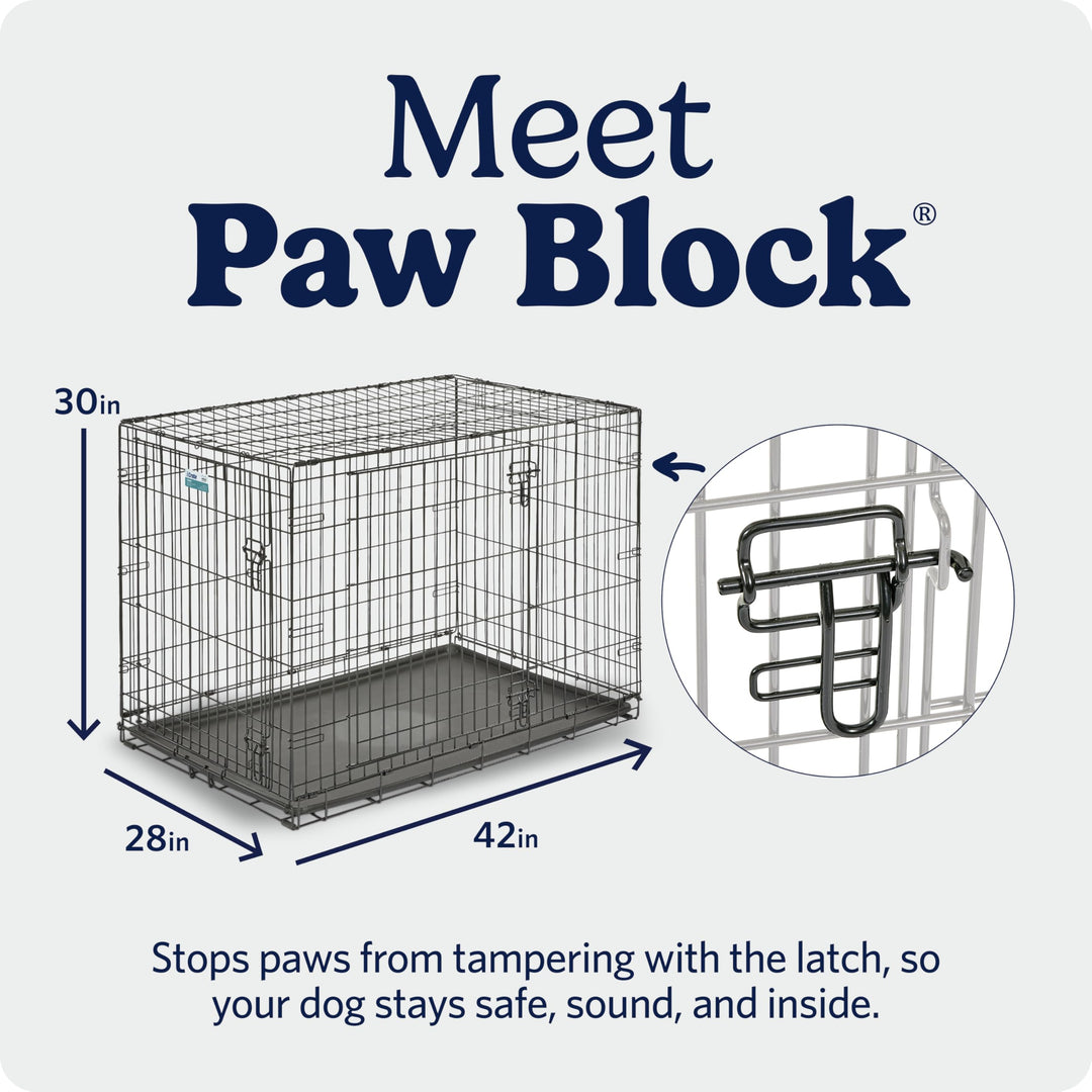 Midwest 42-Inch Double Door iCrate, for Large Breeds, 71-90 lbs
