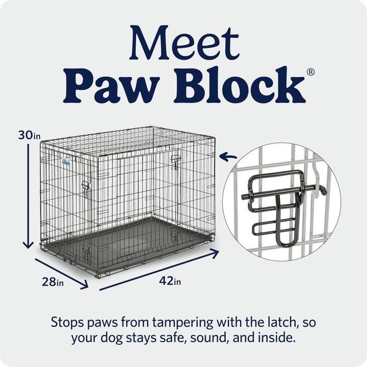 Midwest 42-Inch Double Door iCrate, for Large Breeds, 71-90 lbs