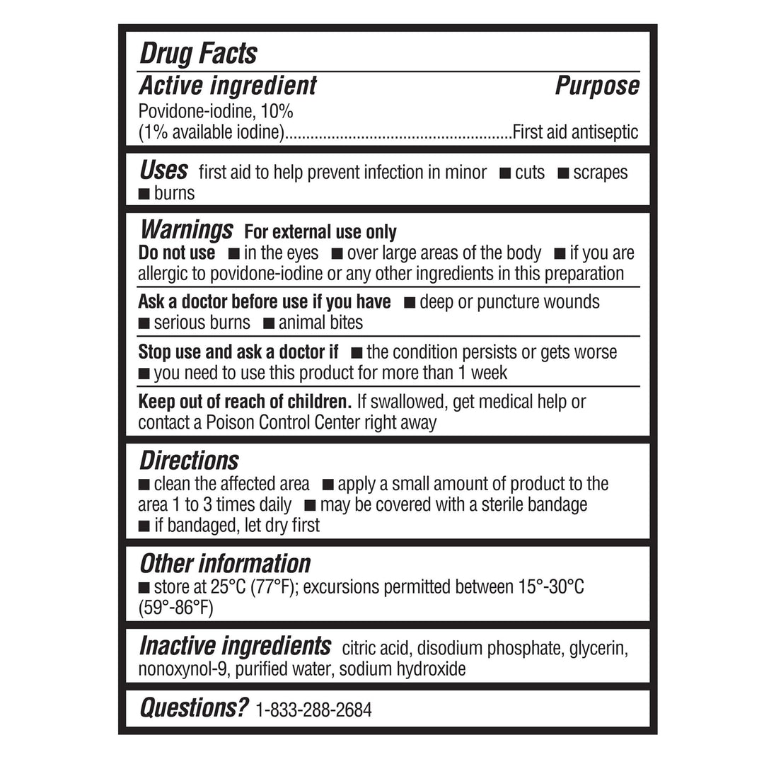 Betadine Antiseptic Povidone Iodine Solution 8 Fl Oz