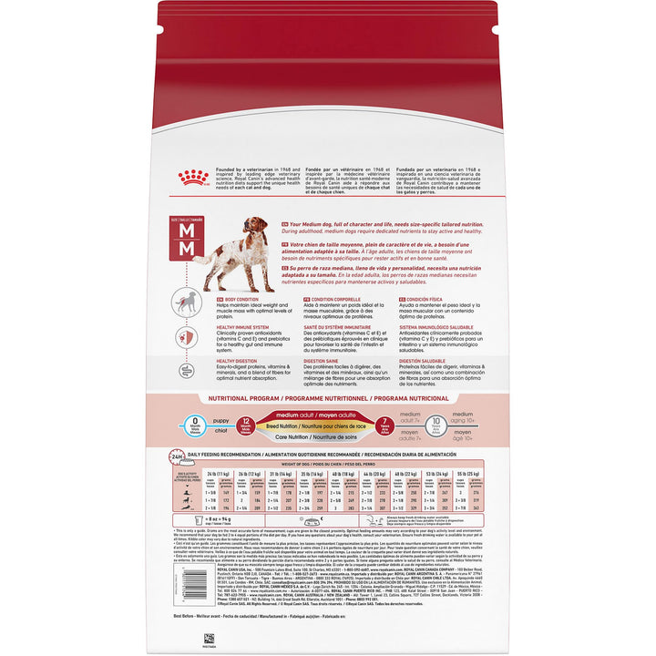 Royal Canin Size Health Nutrition Medium Adult Dry Dog Food, 30 lb Bag