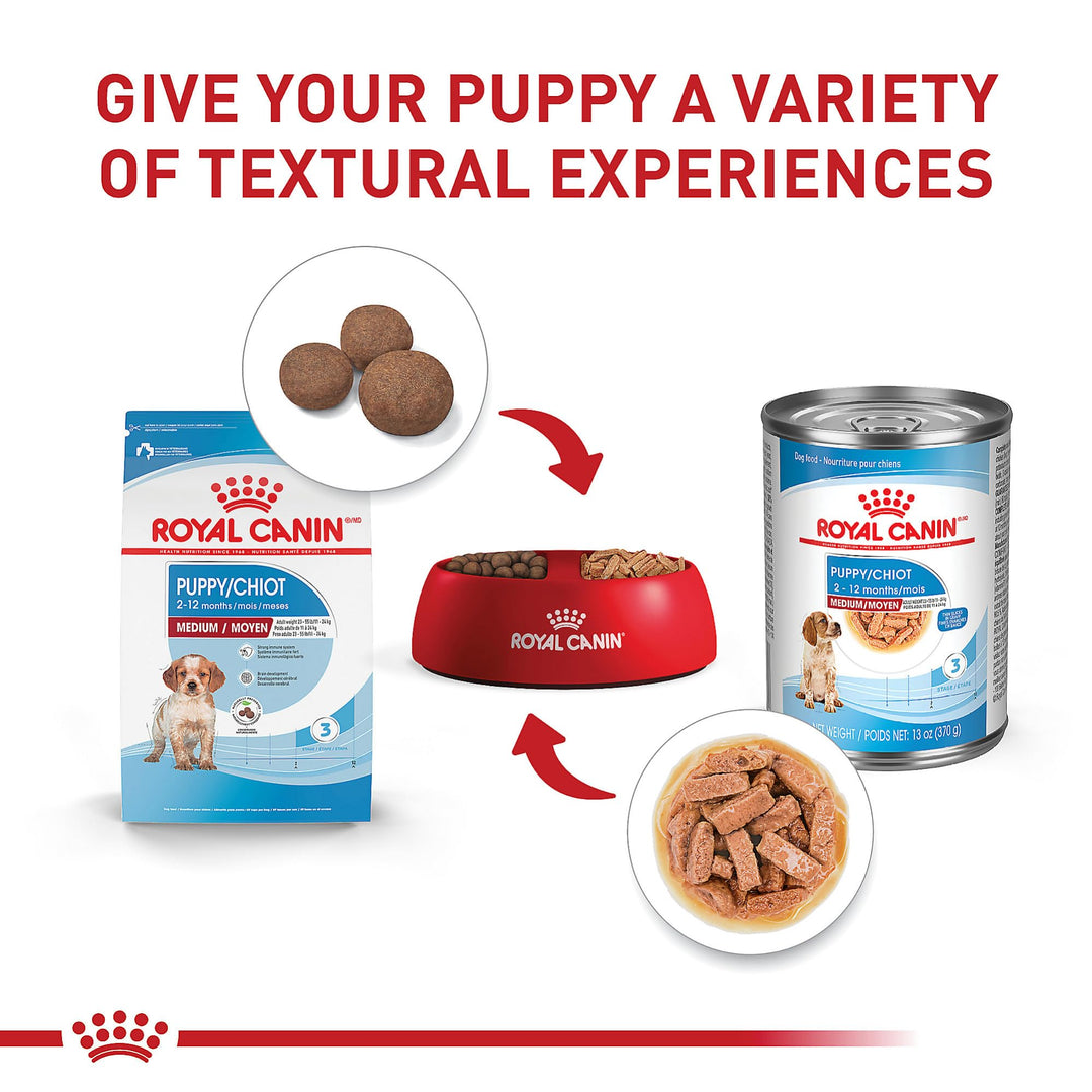 Royal Canin Size Health Nutrition Medium Breed Dry Puppy Food, Supports Brain Development, Immune Support and Digestive Health, 17 lb Bag