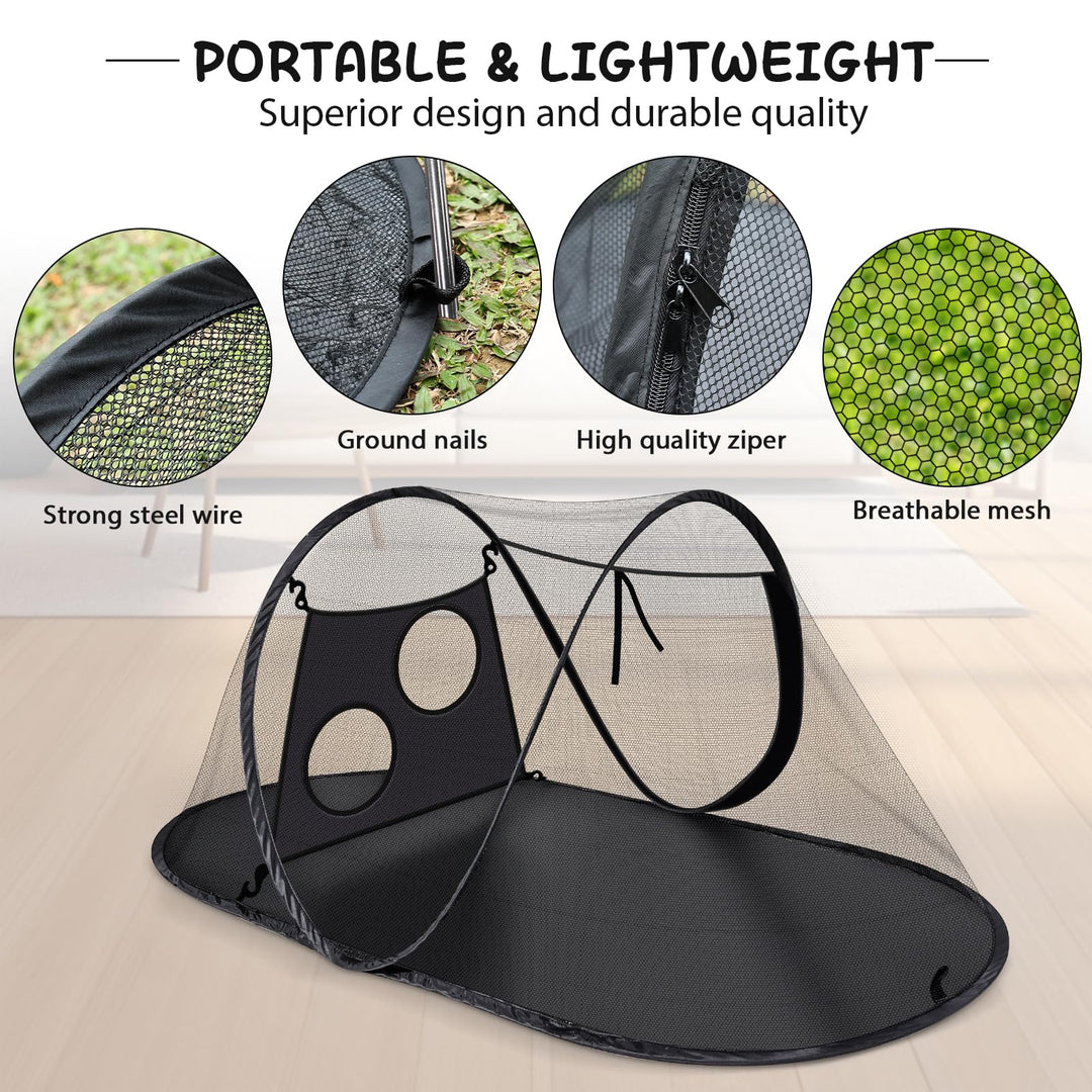 Tailtastic PopUp Cat Tent for Outdoor, Portable Enclosure for Yard &amp; Travel