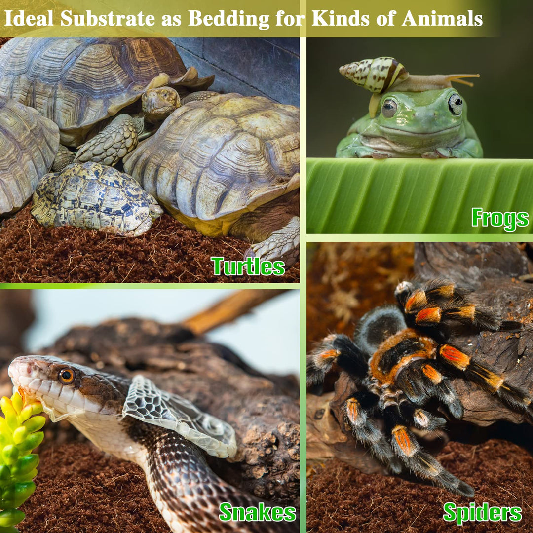 ZeeDix 2 Pack Coconut Fiber Substrate, Premium Coco Coir Reptile Substrate