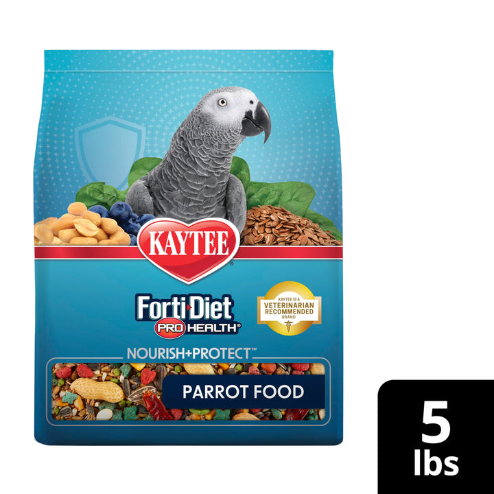 Kaytee Forti-Diet Pro Health Nourish+Protect Parrot Food, 5 Pounds