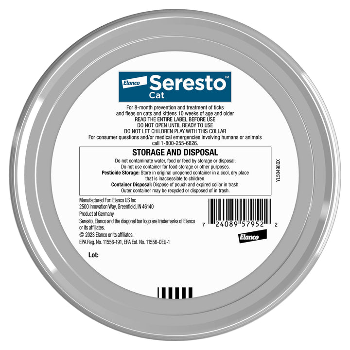 Seresto 8-Month Flea &amp; Tick Collar for Cats &amp; Kittens, 2ct