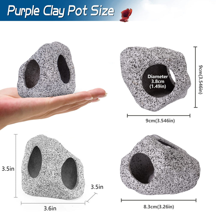 Ameliade Betta Fish Tank Rock Cave Decor Aquarium Accessories, Medium
