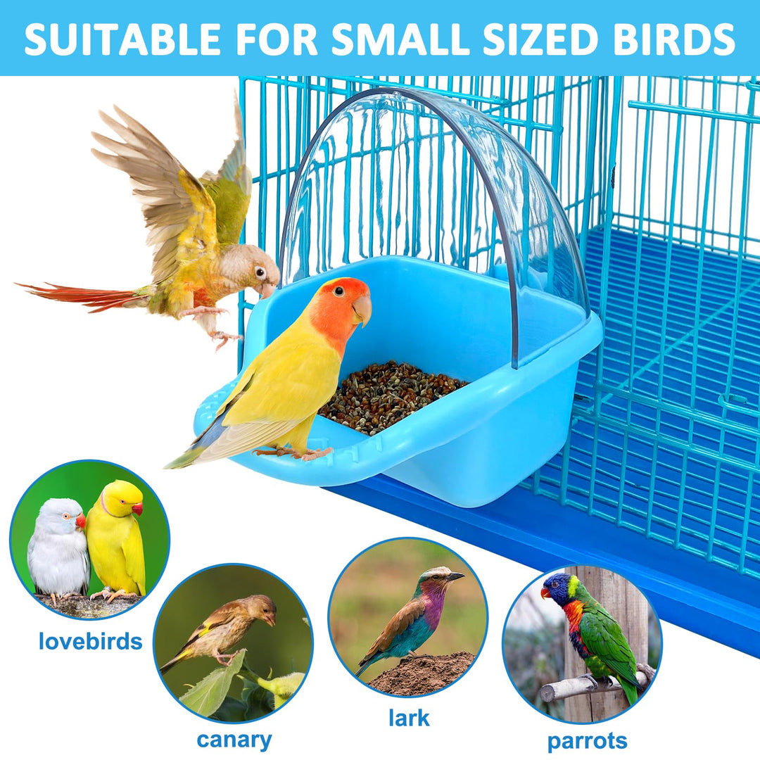 Nobgum Bird Bath Box Hanging Birdbath Toy Parakeet Caged Bathing Tubs