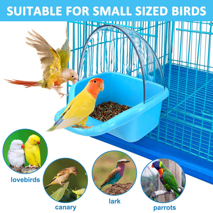Nobgum Bird Bath Box Hanging Birdbath Toy Parakeet Caged Bathing Tubs