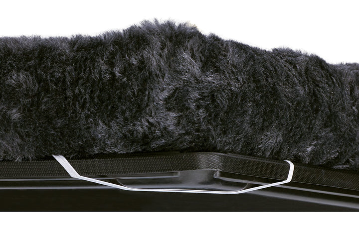 MidWest Homes for Pets QuietTime XXS Dog Bed - Gray Faux Fur Bolster, Ultra-Soft and Machine Washable, Fits 18-Inch Crates and Carriers, for Small Dogs and Cats