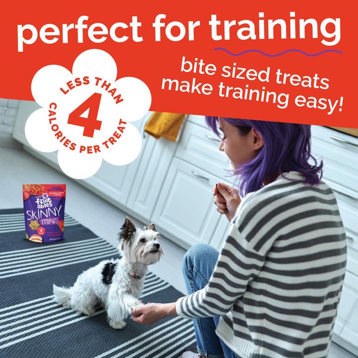 Fruitables Skinny Mini Dog Treats, Training Treats, Bacon &amp; Apple, 5oz