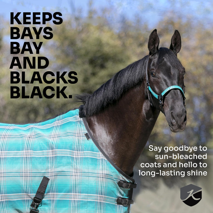 Kensington Breathable and UV Protective Sheet SureFit All Season Protection for Horse - 75", Deluxe Black