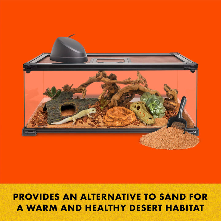 Zilla Desert Blend Substrate, Glass-Friendly Alternative to Sand, Made with 100% English Walnut Shells, Ideal for Desert Reptiles, 25 Quarts
