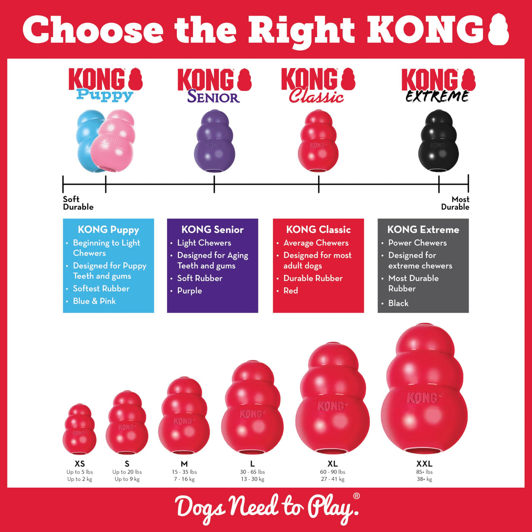 KONG Classic Stuffable Dog Toy, Natural Rubber Chew, for Extra Large Dogs