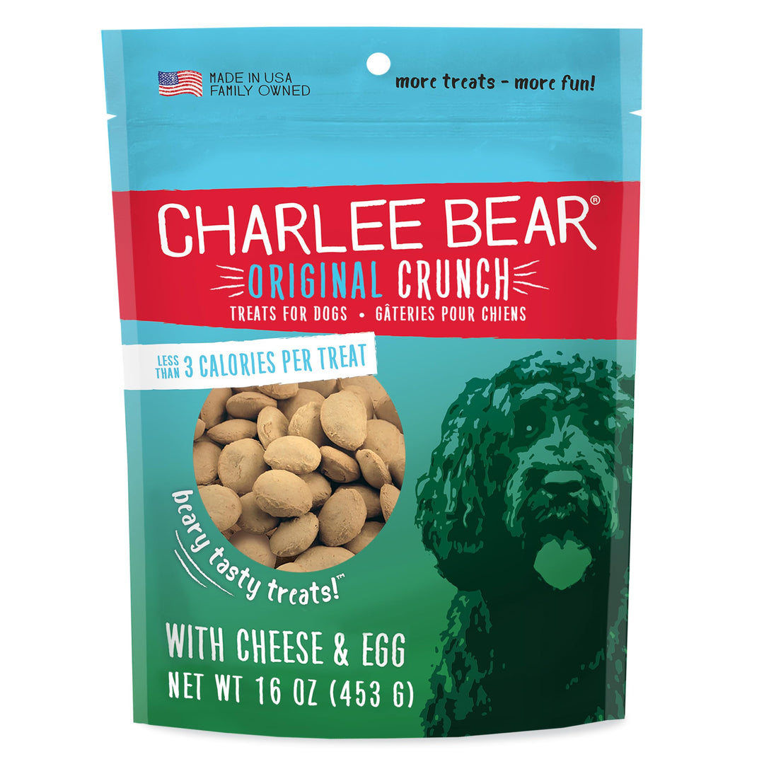 Charlee Bear Original Dog Training Treats, Cheese &amp; Egg, 16 oz