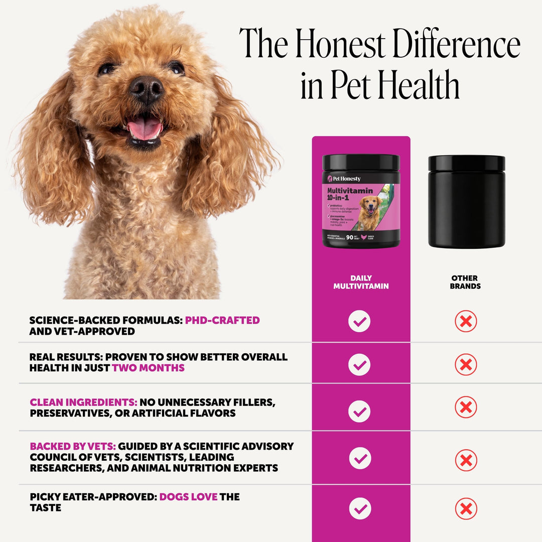 Pet Honesty Vet Recommended 10-in-1 Dog Multivitamin, 90 Ct, Chicken