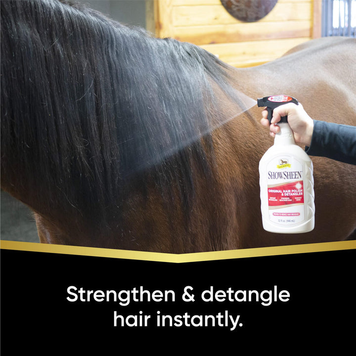 Absorbine ShowSheen Hair Polish &amp; Detangler, 32 fl oz Quart Spray Bottle